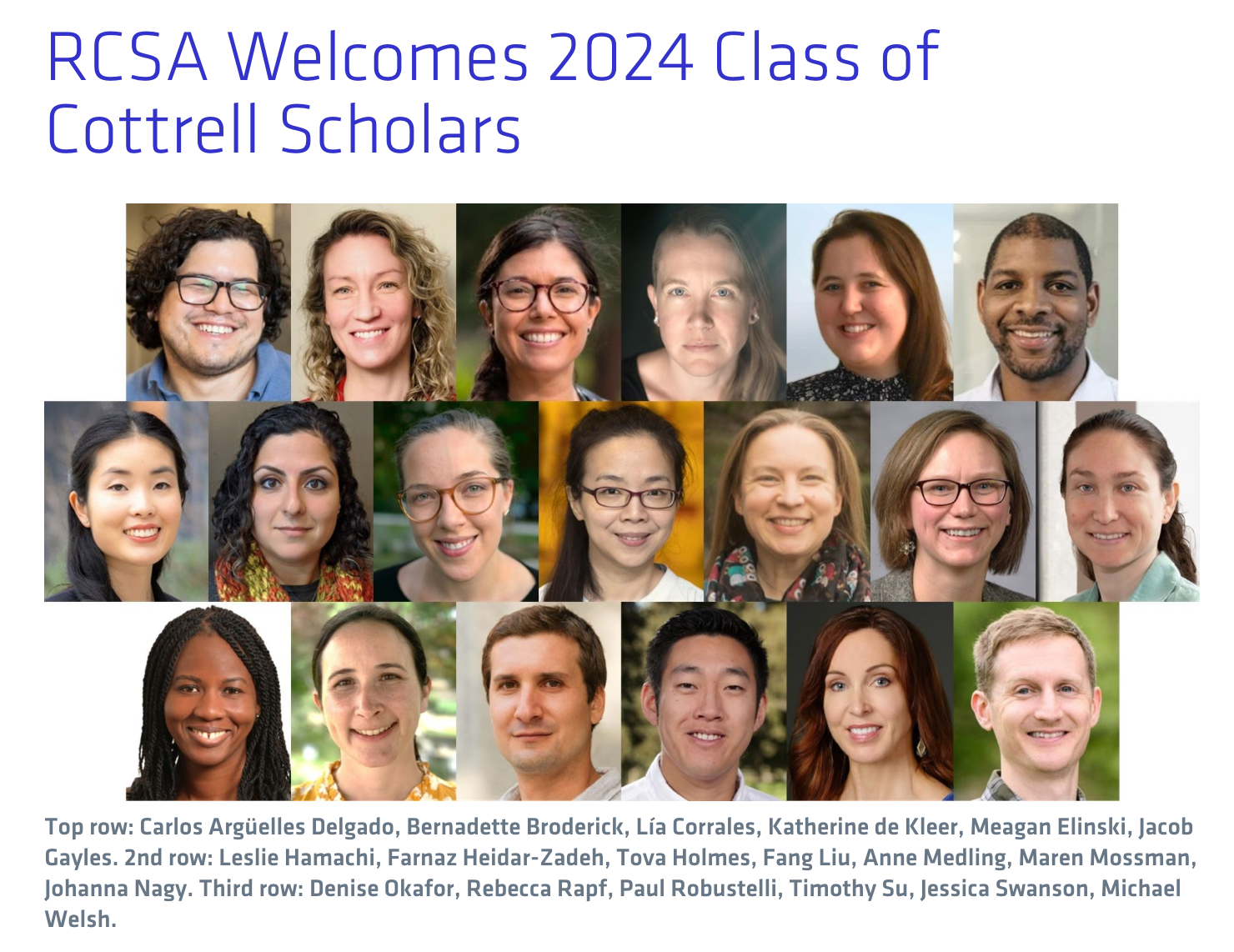 Cottrell Scholar Award