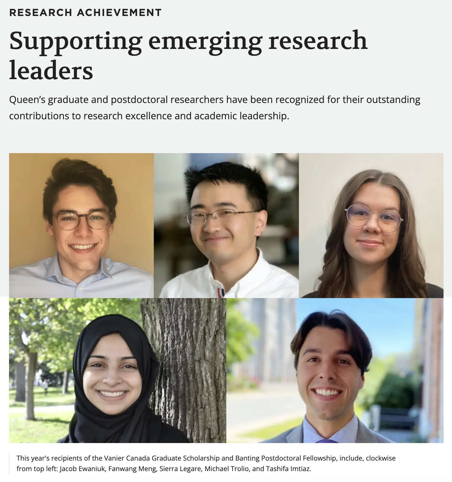 2024 NSERC Banting Postdoctoral Fellowship