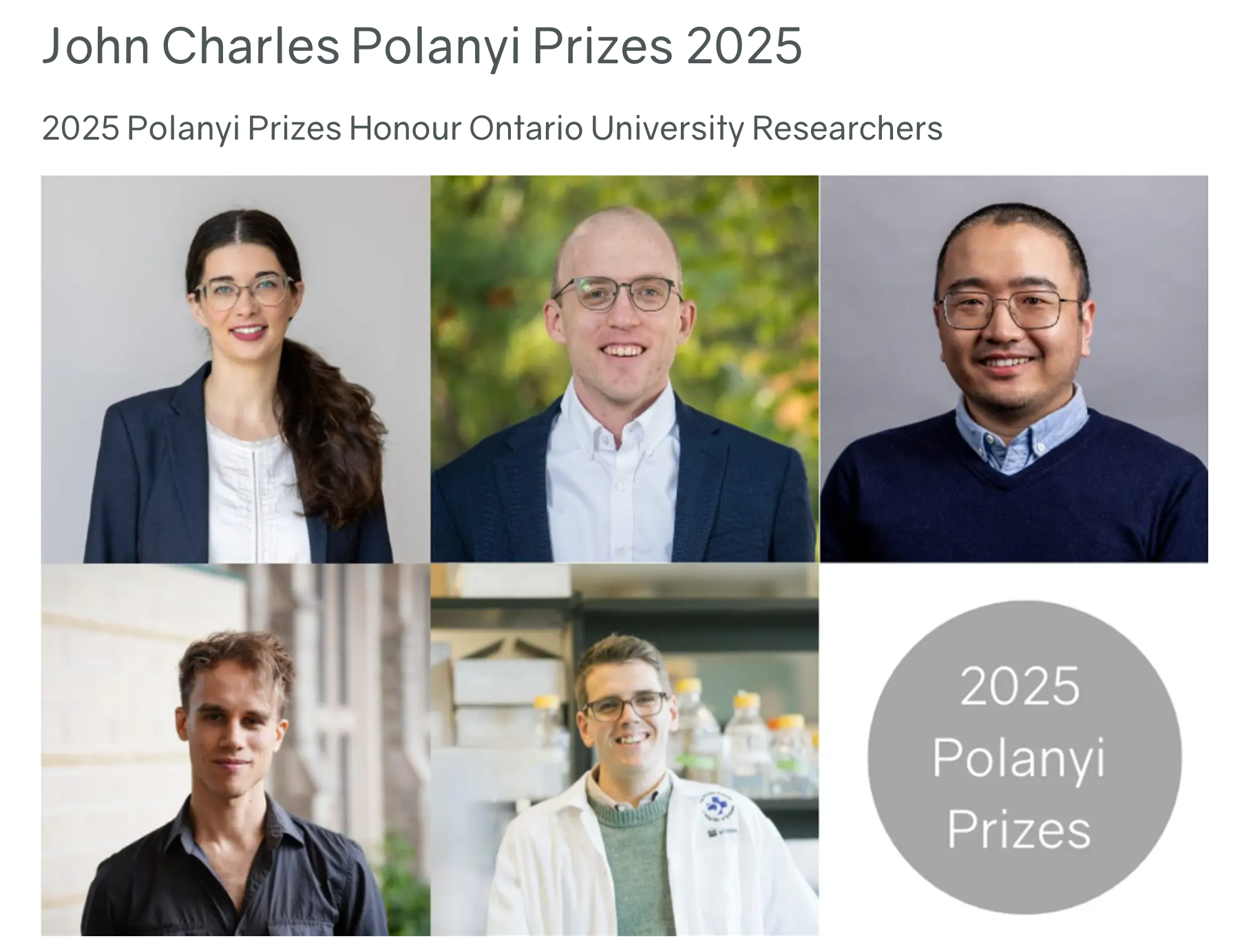 2025 John Charles Polanyi Prize