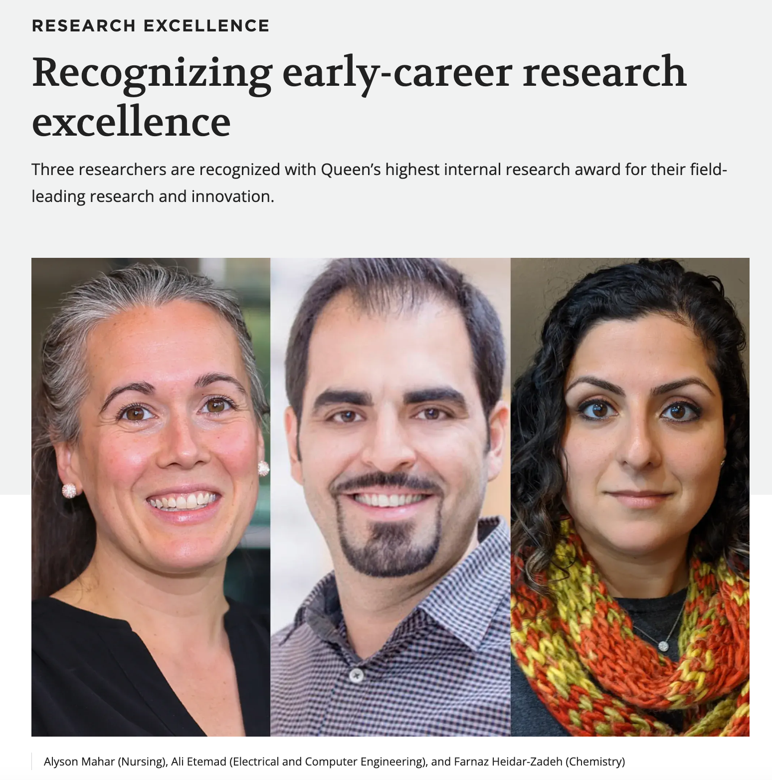 Queens Research Excellence